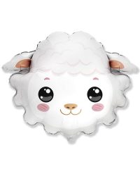 901820_Шар_(30_76_см)_Фигура_Голова_Нежная_Овечка_1_шт